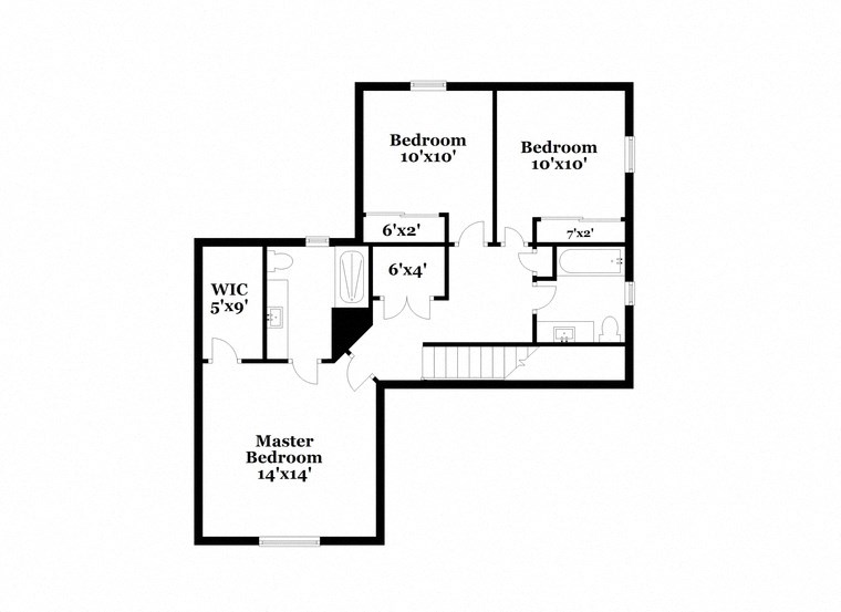 a floor plan of a house with an open floor plan