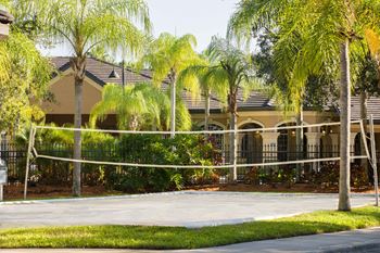Sand Volleyball Court at The Grand Reserve at Tampa Palms Apartments, Tampa, Florida