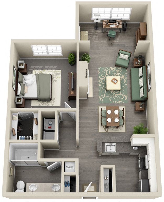 Renovated 1 Bedroom 1 Bath at The Grand Reserve at Tampa Palms Apartments, Tampa, FL, 33647