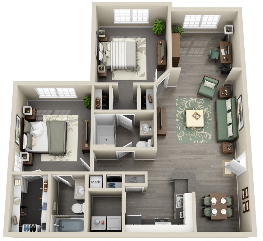 Renovated 2 Bedroom 2 Bath at The Grand Reserve at Tampa Palms Apartments, Tampa, FL