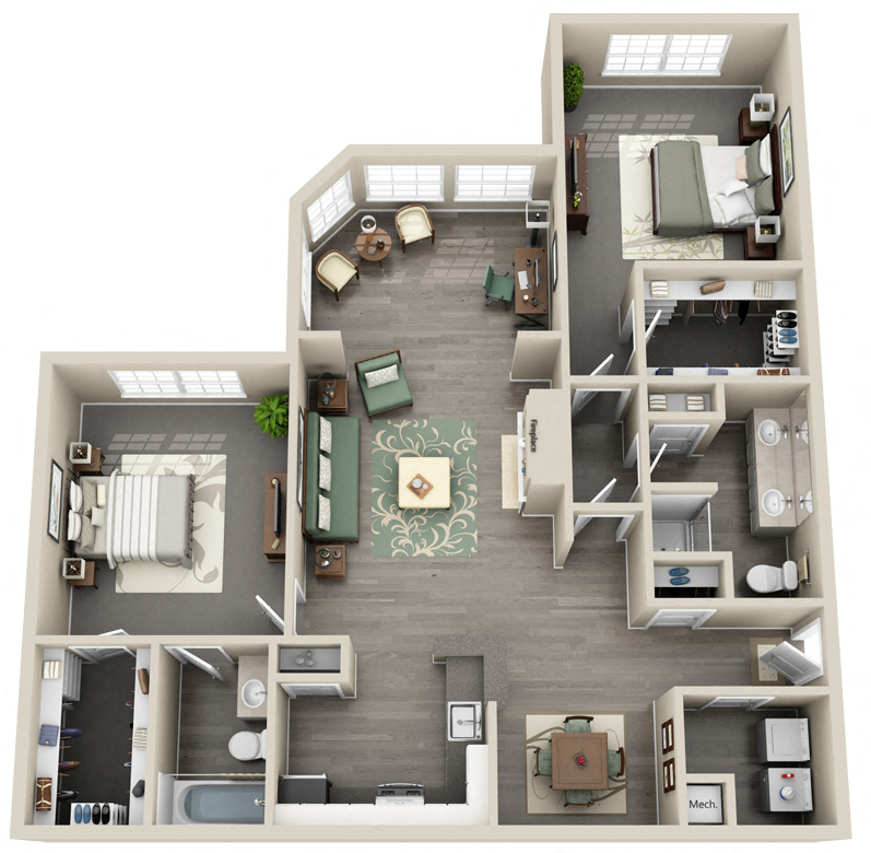 Renovated 2 Bedroom 2 Bath at The Grand Reserve at Tampa Palms Apartments, Tampa, 33647