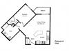 1 Bedroom, 1 Bathroom w/balcony (Ont-A)