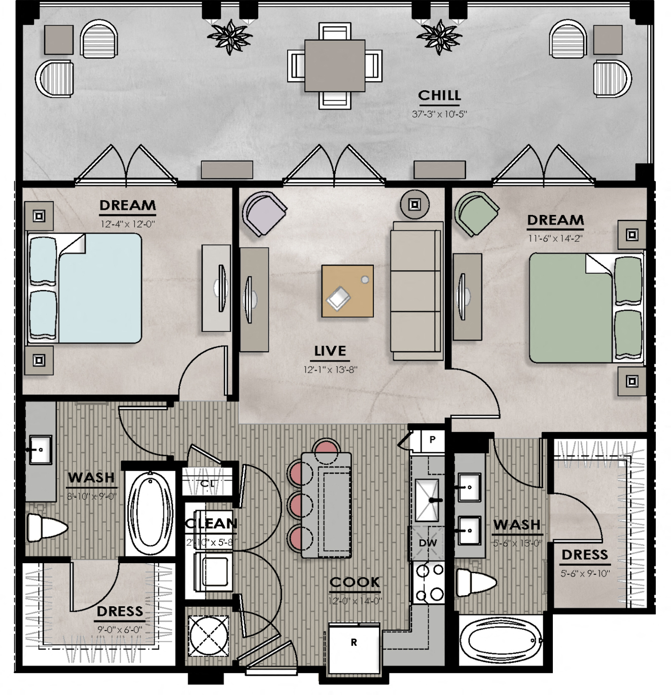 B1-2altwithout LVT throughout at Harrison Apartments, Sarasota, 34243