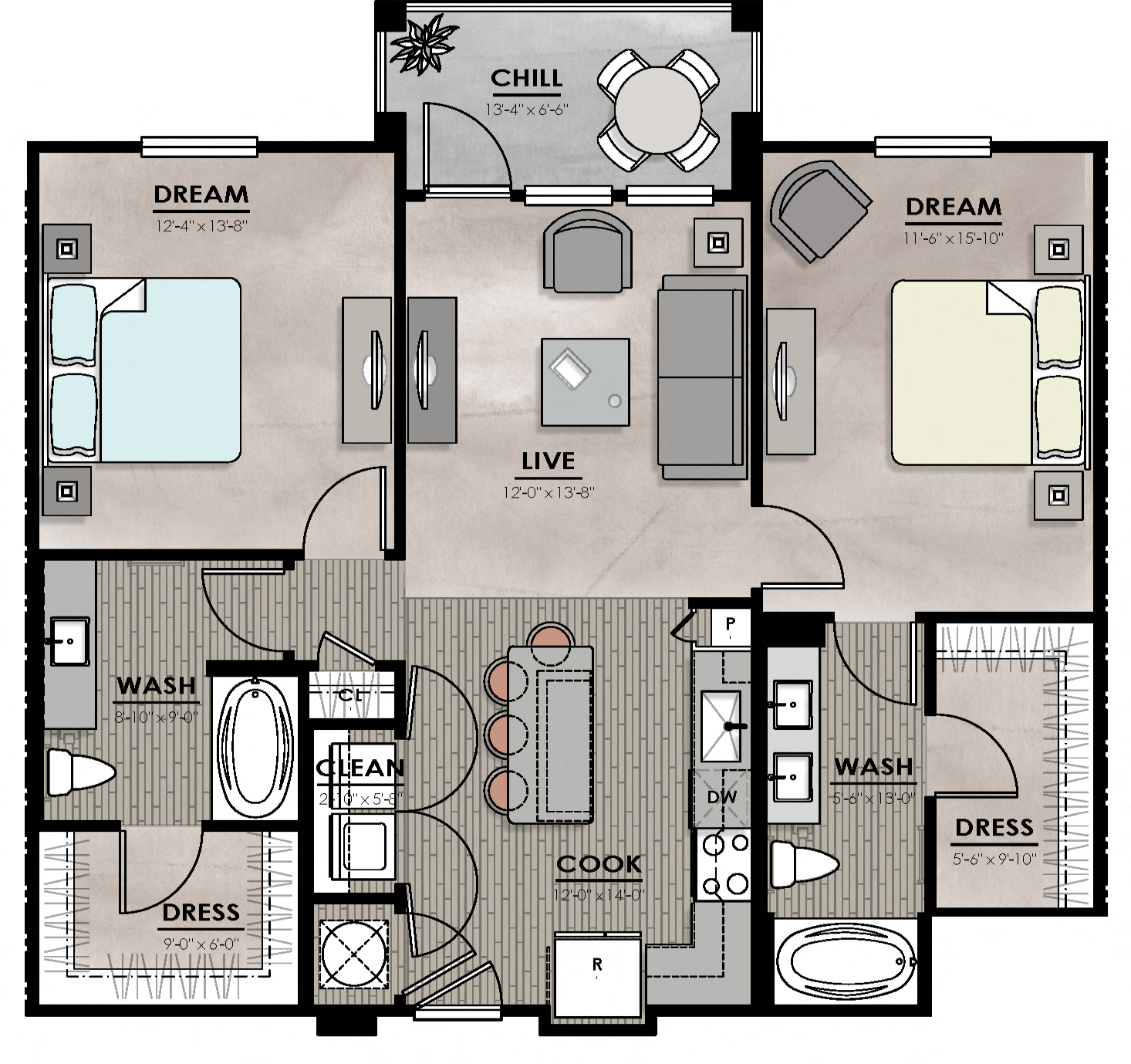 B1without LVT throughout at Harrison Apartments, Florida, 34243