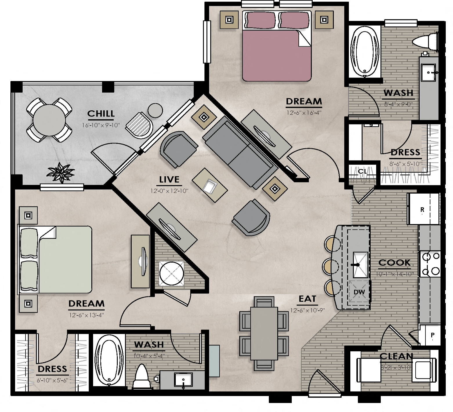 B2altwithout LVT throughout at Harrison Apartments, Sarasota, Florida