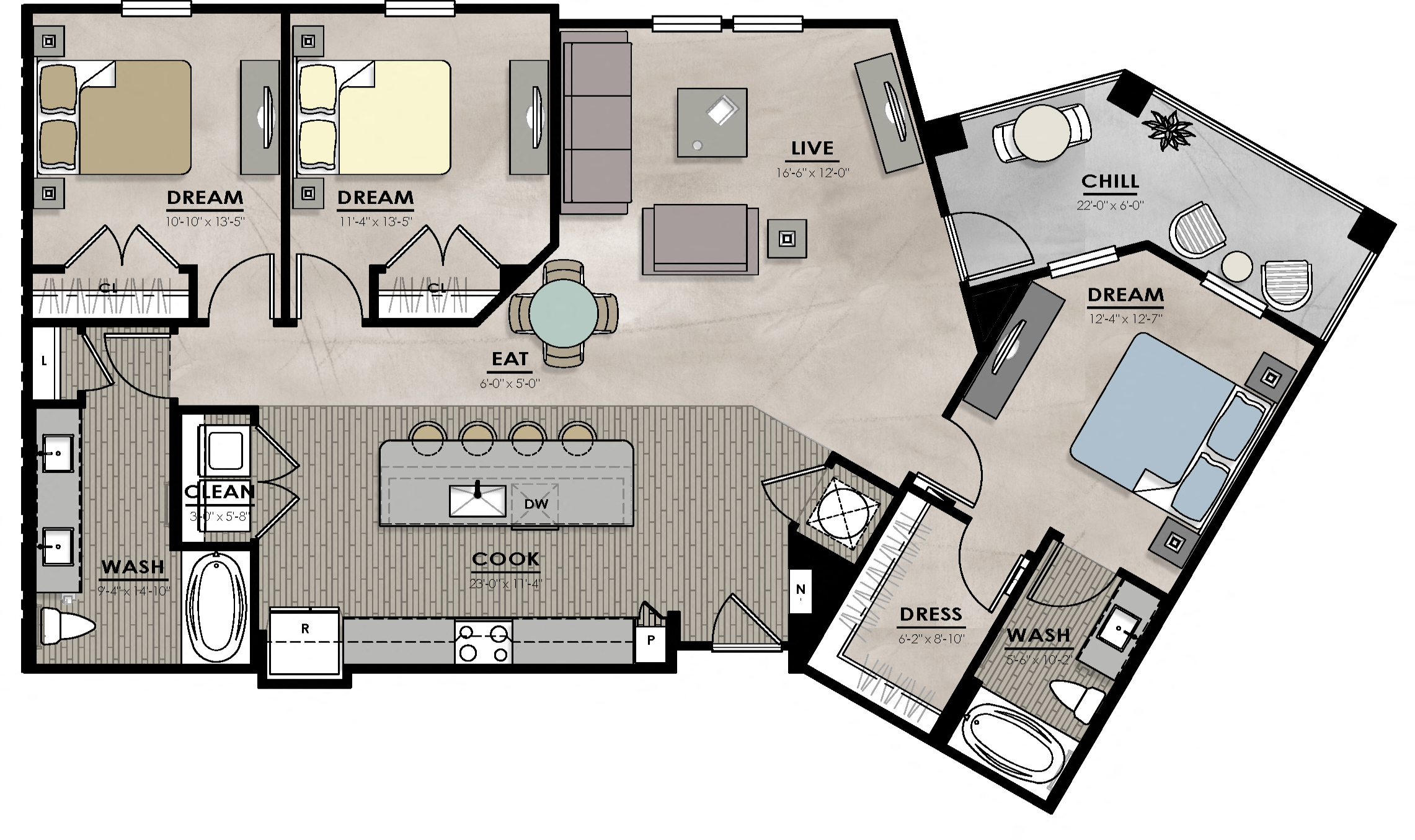 C2without LVT throughout at Harrison Apartments, Florida, 34243