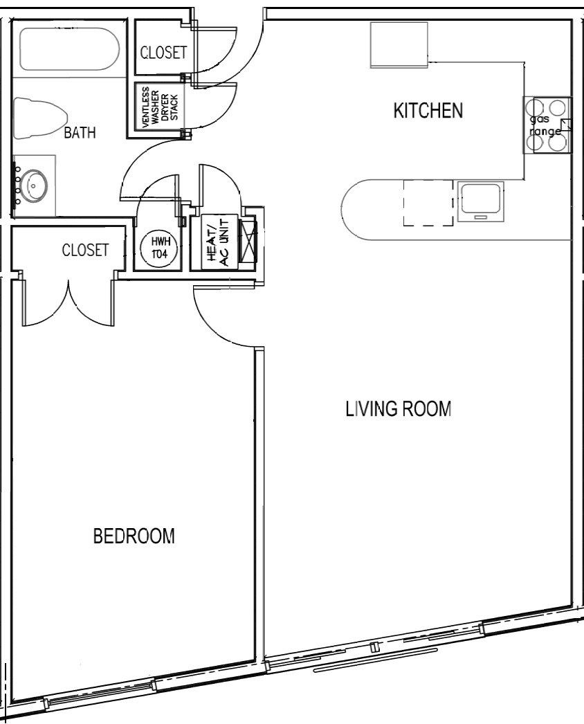 1 Bedroom 1 Bathroom - Small H