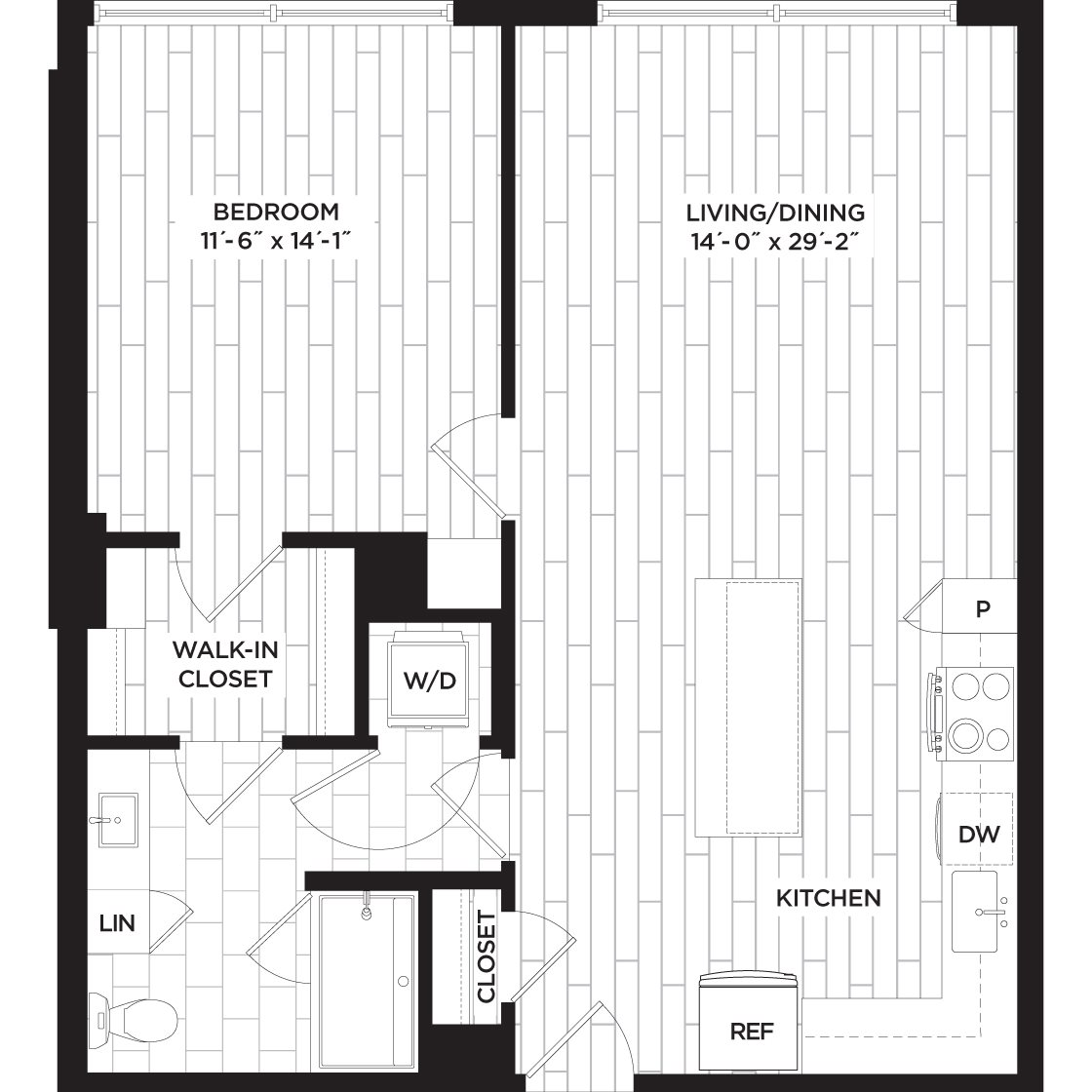 Cedar Floor Plan Cedar Floor Plan at The Sur, Arlington