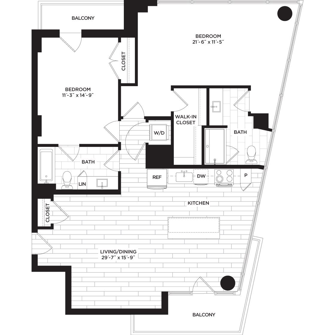 Monterey Floor Plan Monterey Floor Plan at The Sur, Arlington, 22202