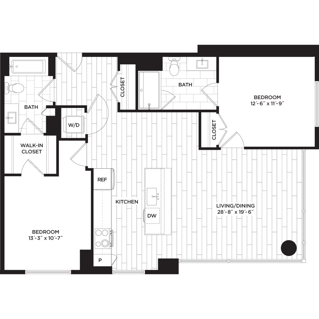 Gray Floor Plan Gray Floor Plan at The Sur, Arlington, Virginia