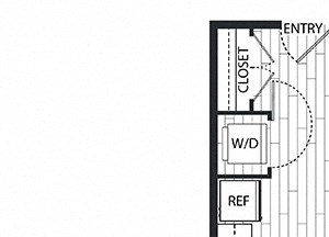 Fir Floor Plan Fir Floor Plan at The Sur, Arlington, 22202