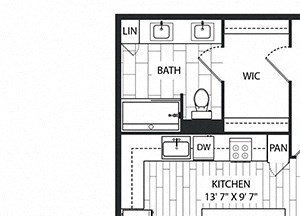 Walnut Floor Plan Walnut Floor Plan at The Sur, Virginia, 22202