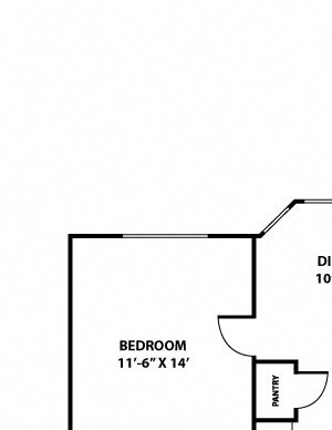 Chavez Floorplan - 1 bed, 1 bath, ranging 926 square feet. Chavez Floorplan - 1 bed, 1 bath, ranging 926 square feet.