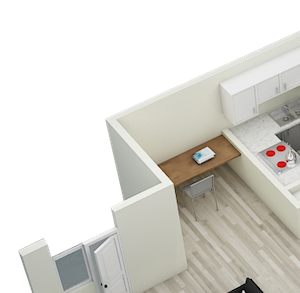 Tranquility2BR Tranquility 2x2 floor plan at VUE at Rocket City Apartments