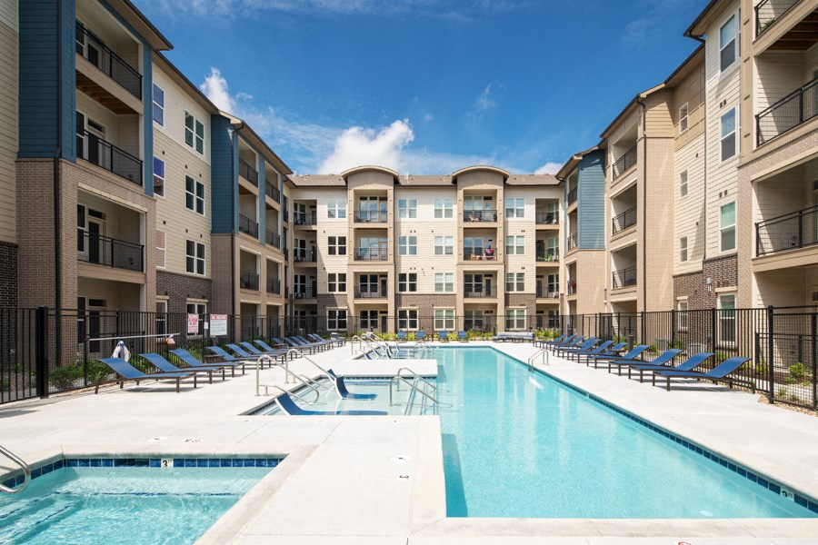 our apartments at the district feature a swimming pool
