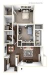 2 Bedroom 1 Bath 850 SF