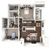 2 Bedroom 2 Bath 1000 SF