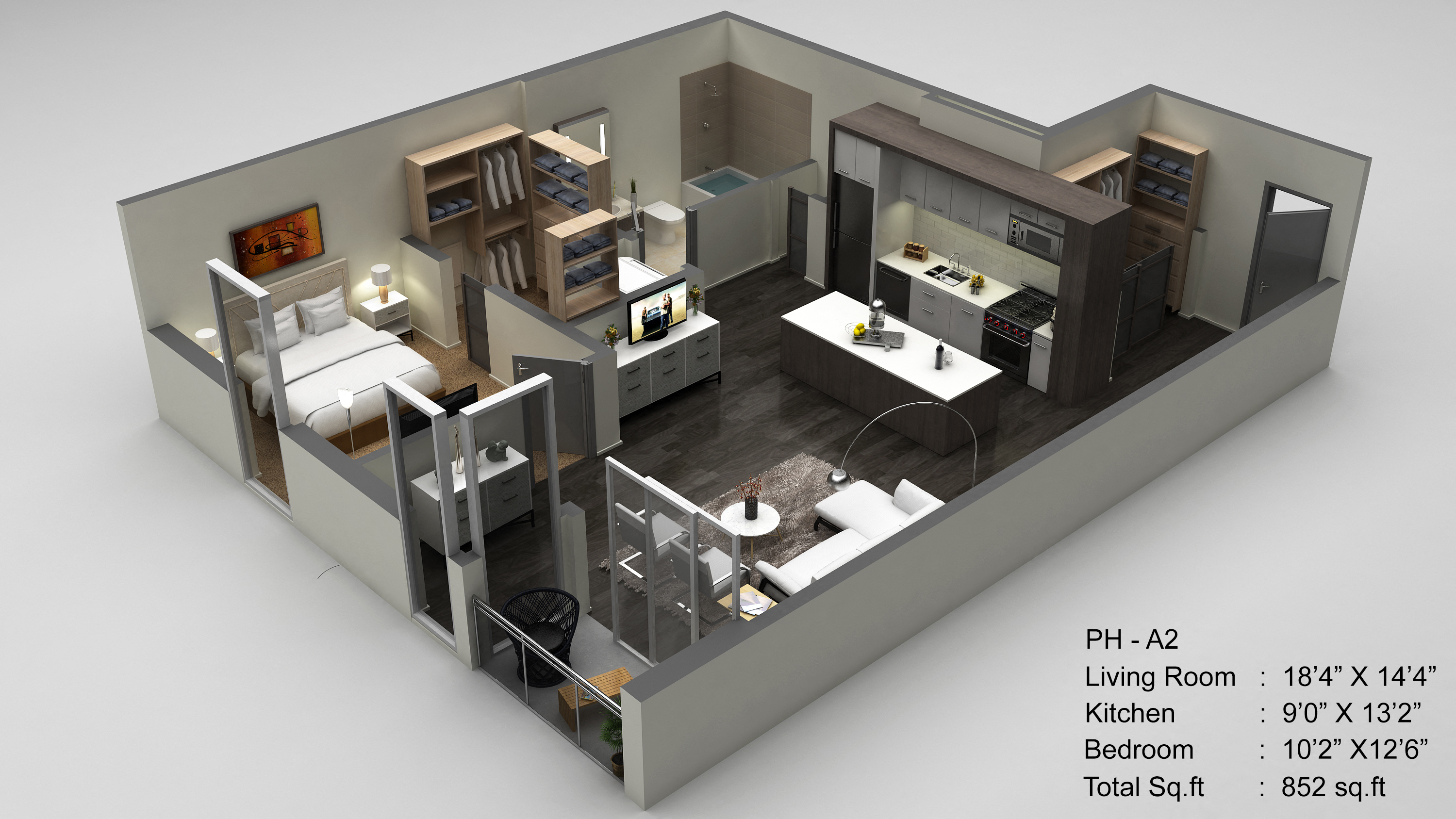 Block 17 Apartments PH-A2 3D Floor Plan