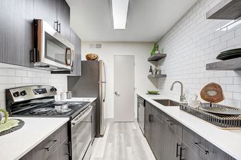 Fully Equipped Kitchen at Namaste Apartments, Nevada