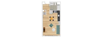 Studio C Floor Plan at Block C, San Marcos, 92078