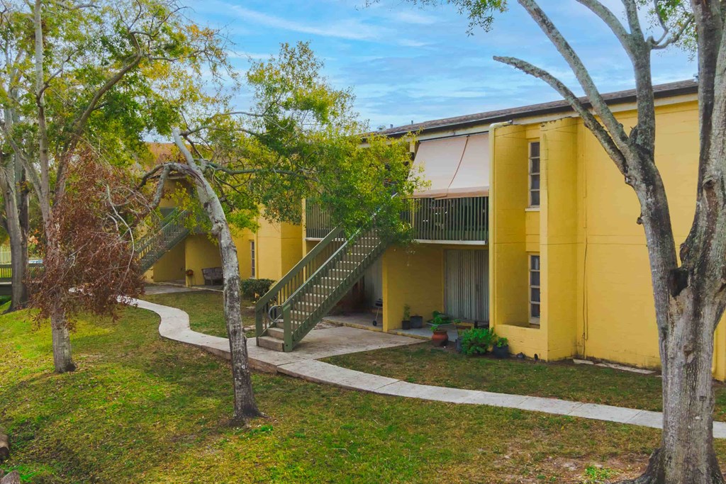 the building where the apartment is located