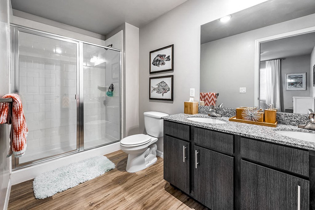 Coralina Apartments | Cape Coral, FL | Large Bathroom with dual sinks