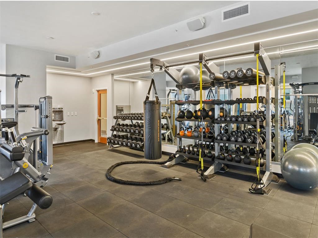 the gym in the owners home