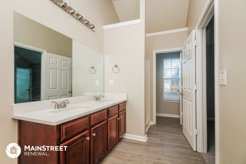 the bathroom is clean and ready to be remodeled