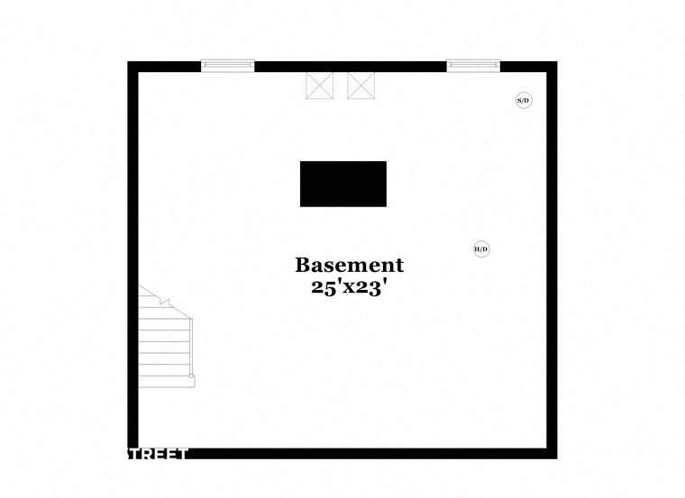 a diagram of a room with a door and a window