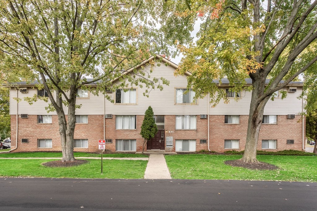 our apartments are located in a quiet neighborhood with trees