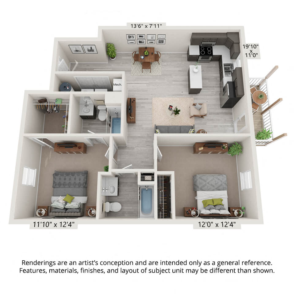 2 Bedroom First Level