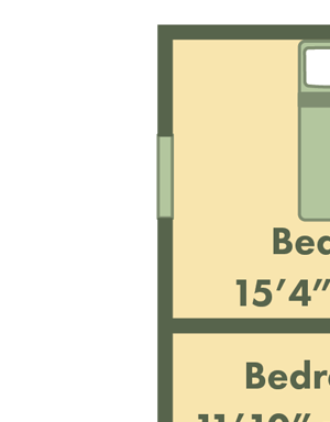 2 bed apt floor plan