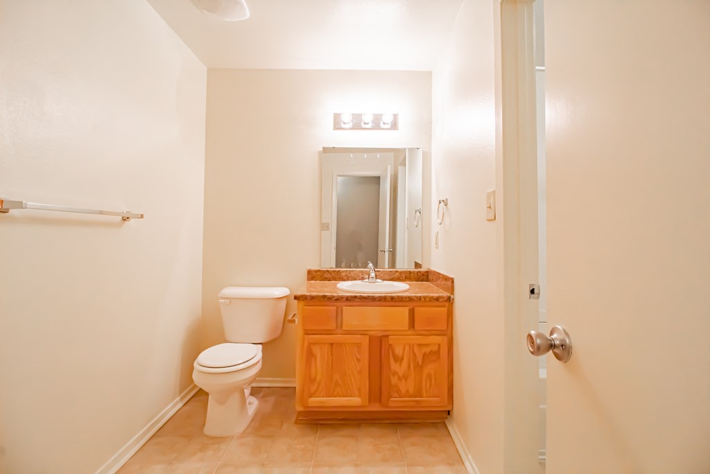a bathroom with a toilet and a sink and a mirror