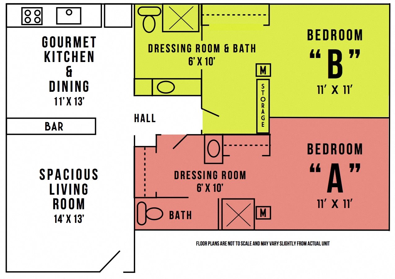 2x2 Individual Lease Program Floor Plan 2