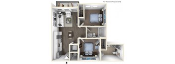 275.2J-A 3D Floor Plan at The George & The Leonard, Georgia
