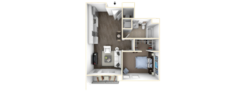 275.1F 3D Floor Plan at The George and The Leonard, Atlanta, Georgia
