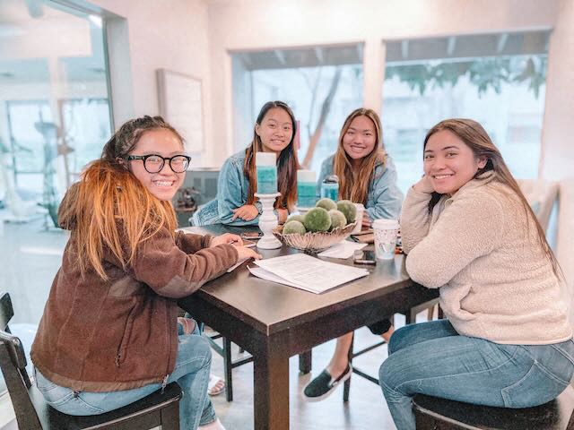 Residents sit in the study area at Casitas and Chautauqua