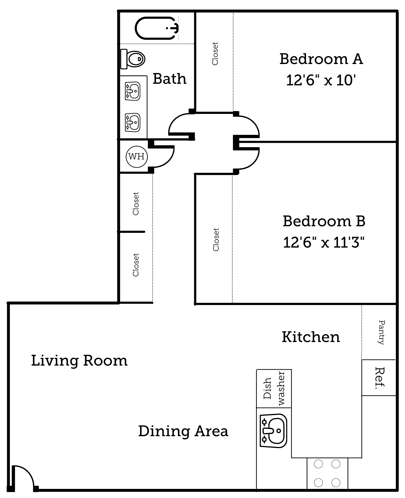 2x1 Floor Plan