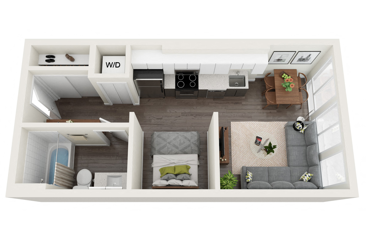 C03 Floor Plan at The Loop at Green Lake, Seattle, WA