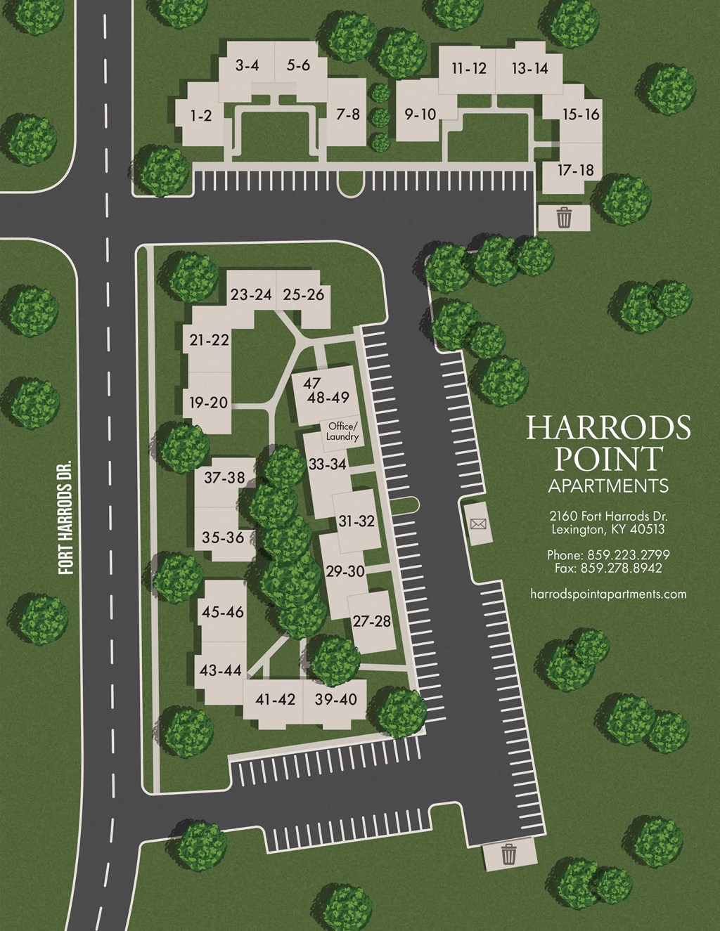 a map of theharbors point apartments site plan