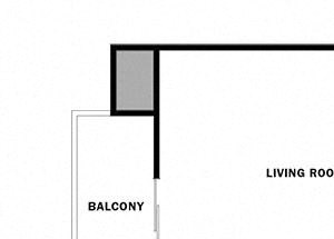 One bedroom floor plan l Celsius Apartments for rent in Lemon Grove, CA