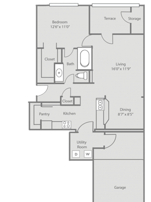 Apartments for Rent in Dallas, Texas One bedroom, one bath with dining room, private patio and attached garage.