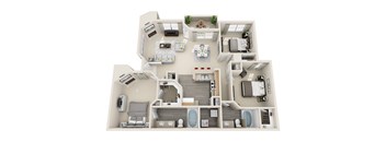 Three Bedroom C2 Floor Plan at Village at Desert Lakes, Las Vegas, Nevada