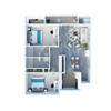 Two Bedroom One Bath 80%
