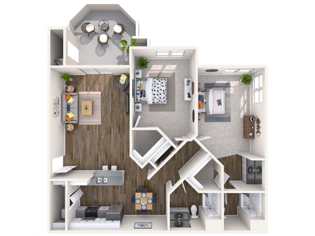 Diamond Renovated 3D Floor Plan Diamond Renovated 3D Floor Plan at Biscayne Bay, Arizona, 85225