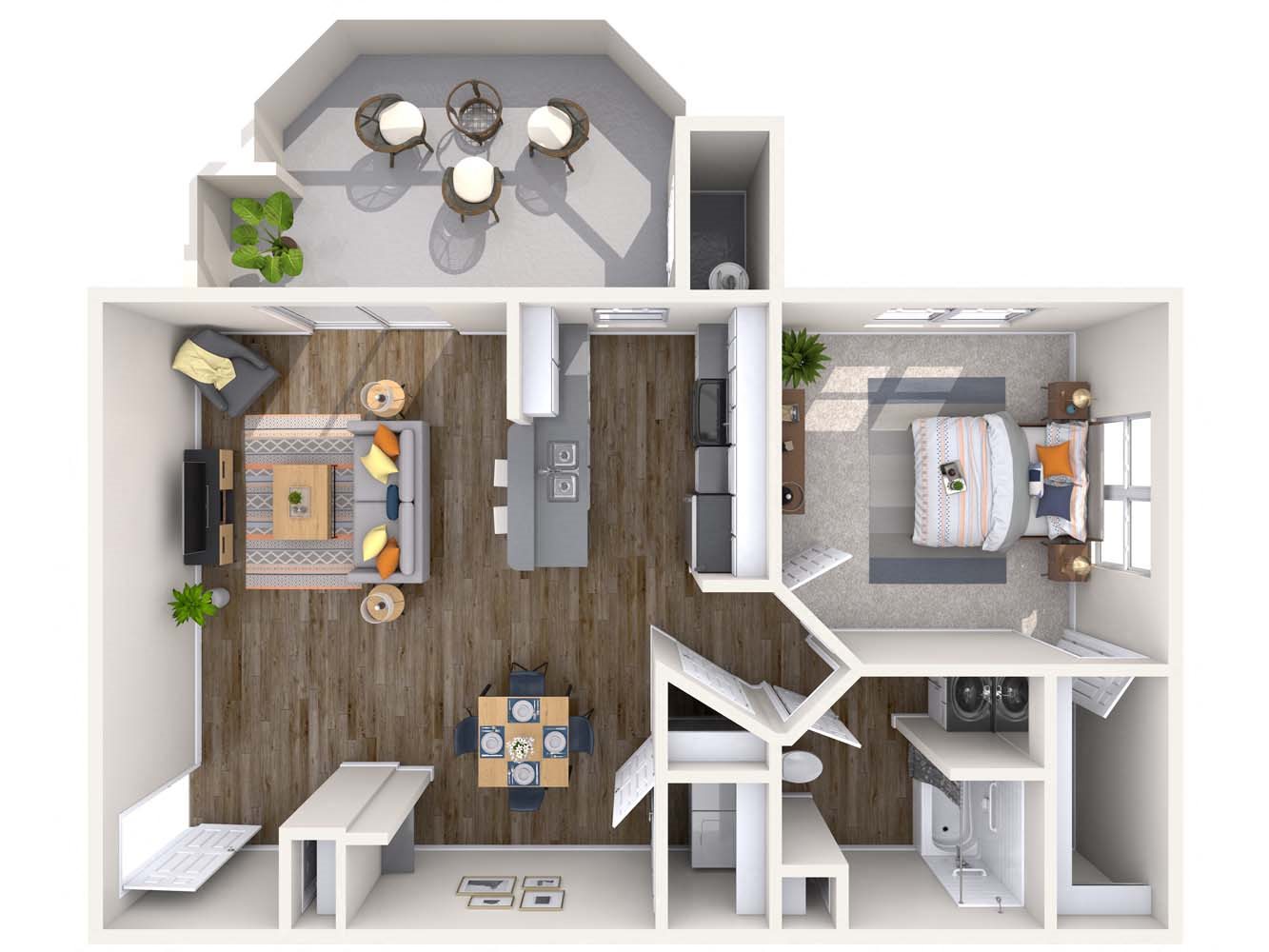 Pearl Renovated 3D Floor Plan Pearl Renovated 3D Floor Plan at Biscayne Bay, Chandler