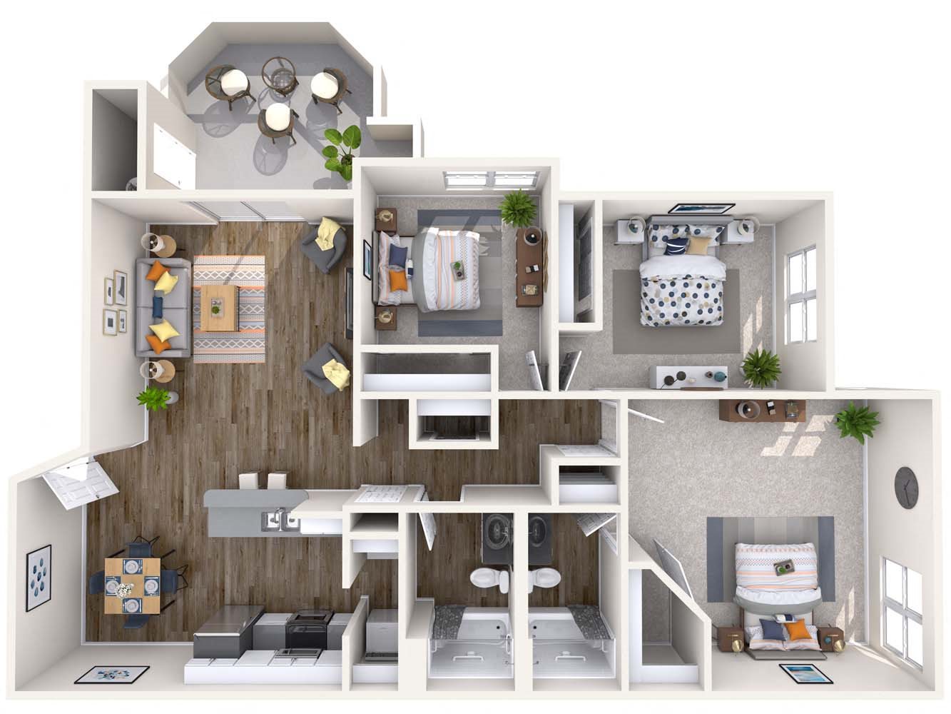 Sapphire Renovated 3D Floor Plan Sapphire Renovated 3D Floor Plan at Biscayne Bay, Chandler, AZ, 85225