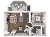 Pearl Renovated 3D Floor Plan Pearl Renovated 3D Floor Plan at Biscayne Bay Apartments, Chandler