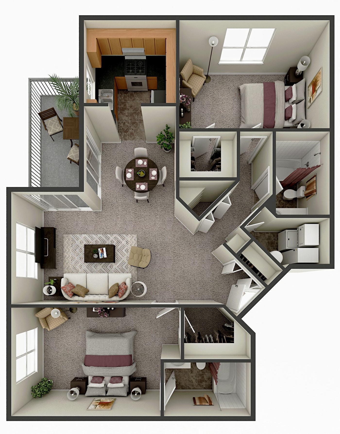 Skyridge Club Apartments- Two Bedroom Apartment in Crystal Lake, IL