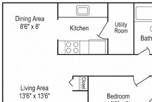 Village at Mitchell Pond 2 Bedroom Floor Plan Village at Mitchell Pond 2 Bedroom Floor Plan